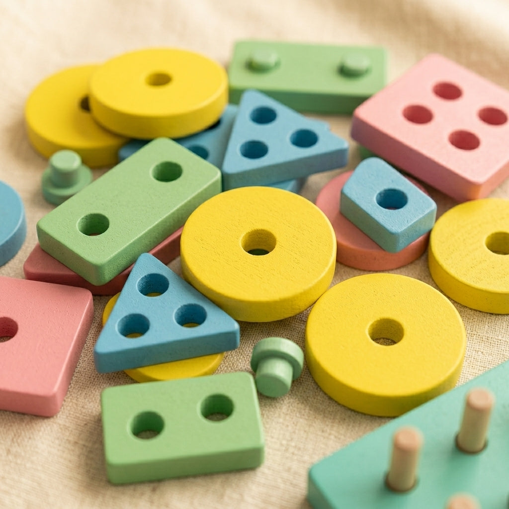 Wooden Geometric Shape Sorter | Ages 2–5 | Stacking & Sorting Toy