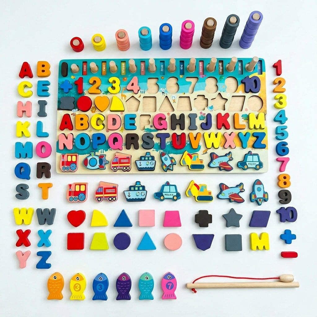 Seven in One Matching Board | Ages 2–6 | Alphabet & Pattern Recognition