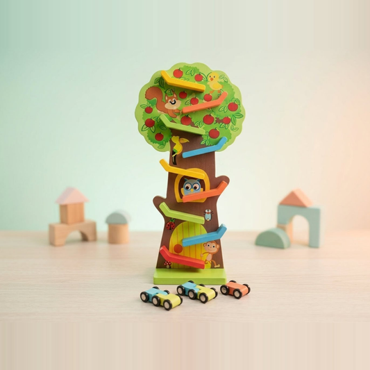 Wooden Ramp Tree Car Track | Ages 3+ | Cause & Effect Learning