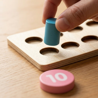 Wooden Ten Frame Math Set | Ages 6-8