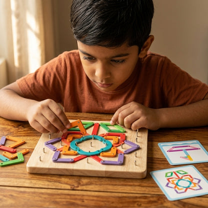 Wooden Nailboard Jigsaw Puzzle | Ages 6–8 | Shape & Pattern Building