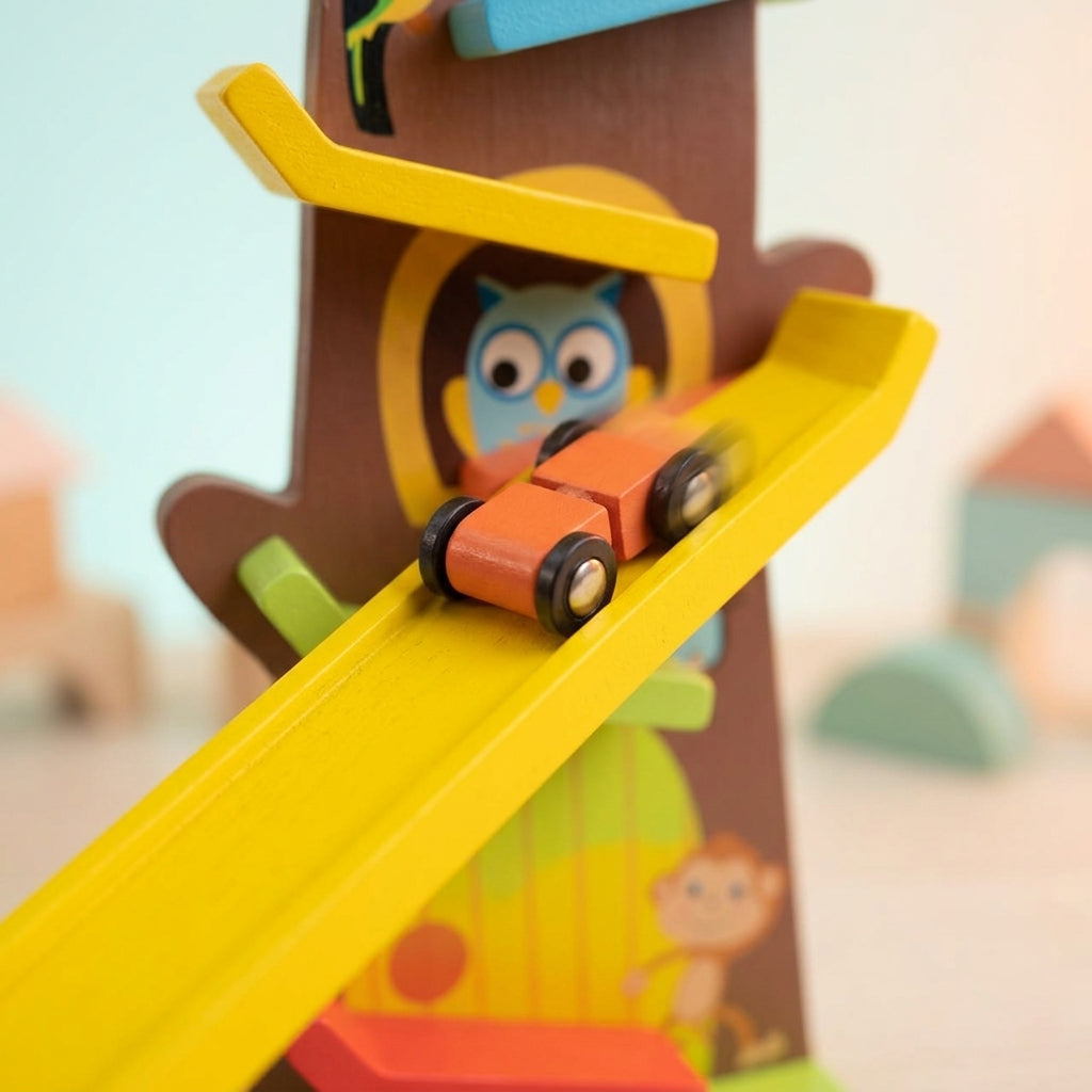 Wooden Ramp Tree Car Track | Ages 3+ | Cause & Effect Learning