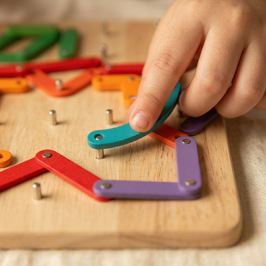 Wooden Nailboard Jigsaw Puzzle | Ages 6–8 | Shape & Pattern Building