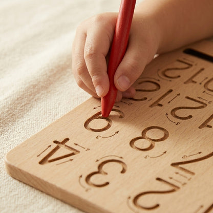 Wooden Numbers & Shapes Tracing Board | Ages 3–5 | Pre-Writing