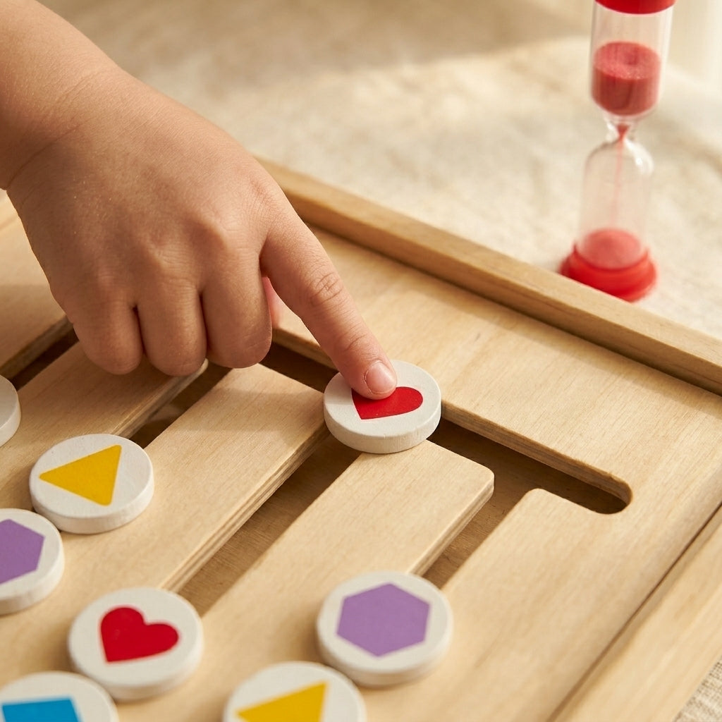 Wooden Four Colour Match Game | Ages 3–6 | Logic & Colour Sorting