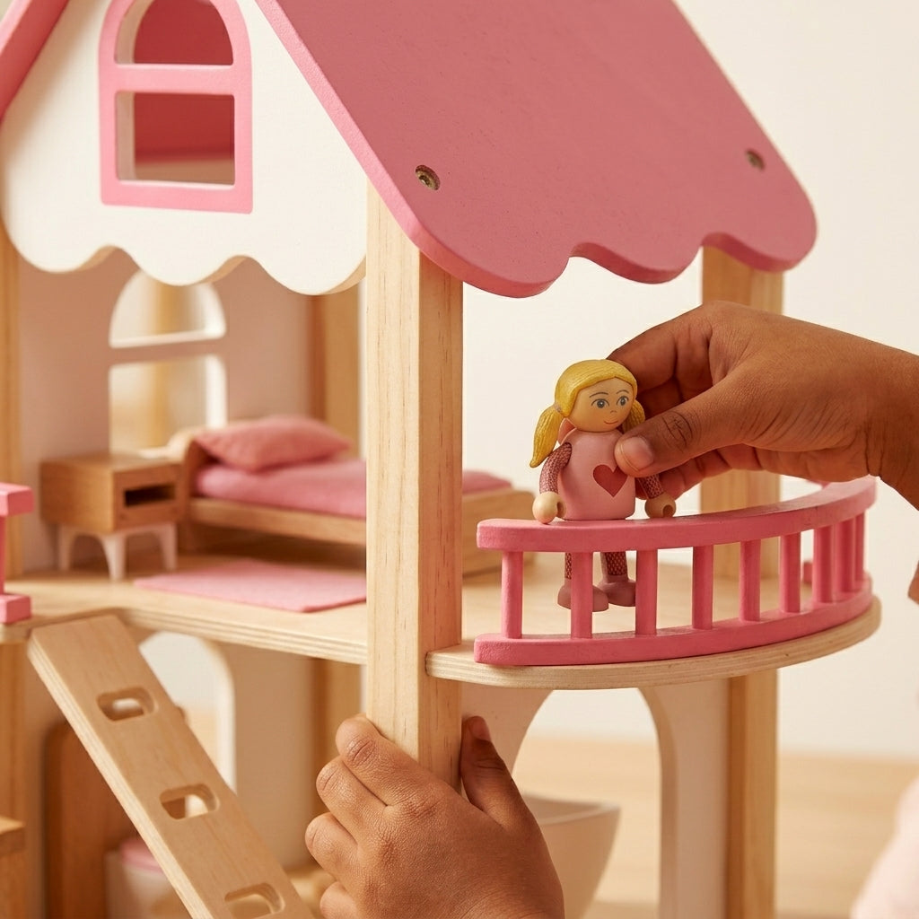 Wooden Doll House | Ages 3–7 | Pretend & Play Set