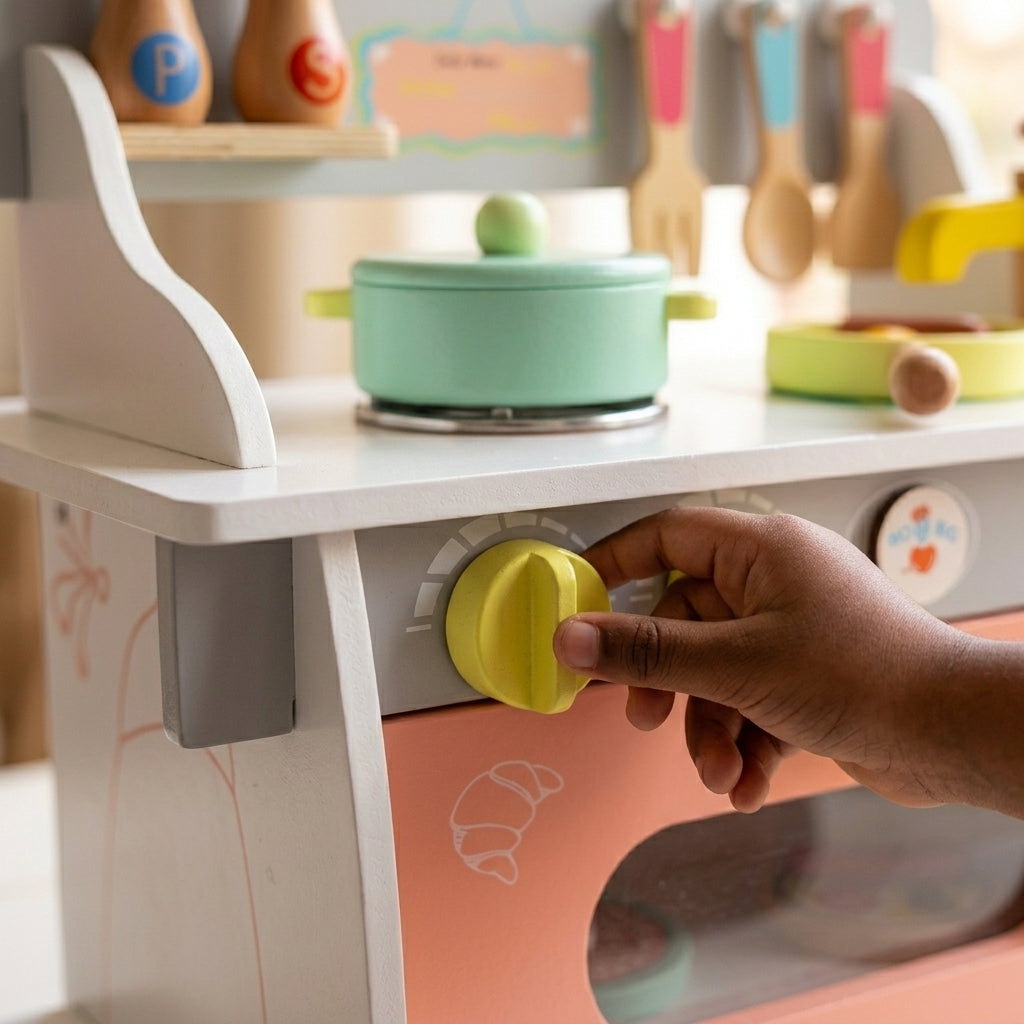 Wooden Color Kitchen Playset | Ages 3-8 | Pretend & Play