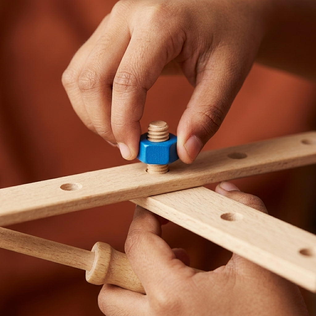 Wooden Nut & Bolt Construction Set | Ages 6-12
