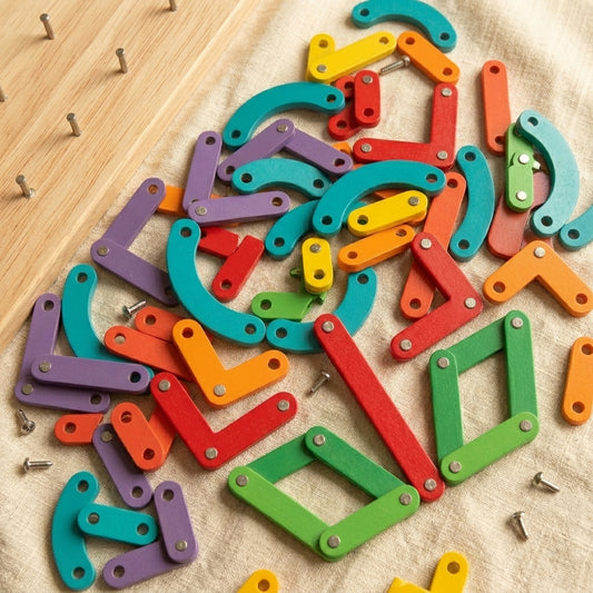 Wooden Nailboard Jigsaw Puzzle | Ages 6–8 | Shape & Pattern Building