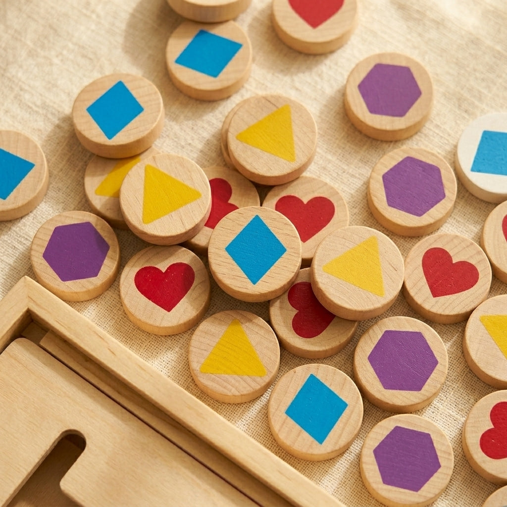 Wooden Four Colour Match Game | Ages 3–6 | Logic & Colour Sorting