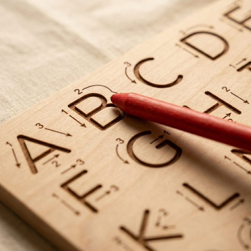 Wooden Two-in-One ABCD Tracing Board | Ages 3–5 | Pre-Writing