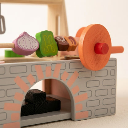 Wooden Barbecue Grill Playset | Ages 3-8 | Pretend & Play