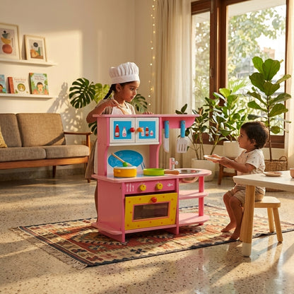 Wooden Play Kitchen Set | Ages 3–7 | Pretend & Play