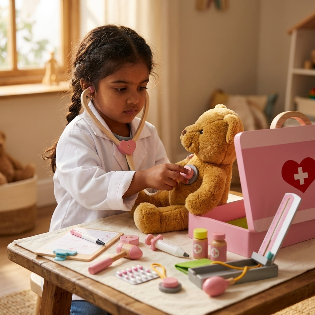 Wooden Doctor Suitcase Set | Ages 3–7 | Pretend & Play