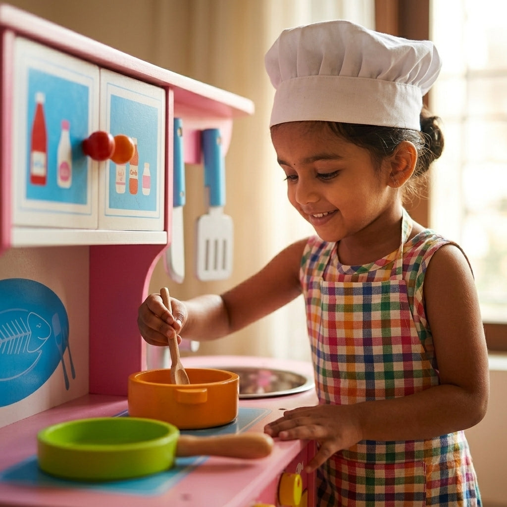 Wooden Play Kitchen Set | Ages 3–7 | Pretend & Play