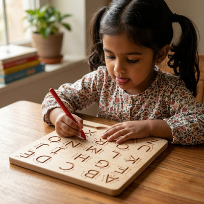 Wooden Two-in-One ABCD Tracing Board | Ages 3–5 | Pre-Writing