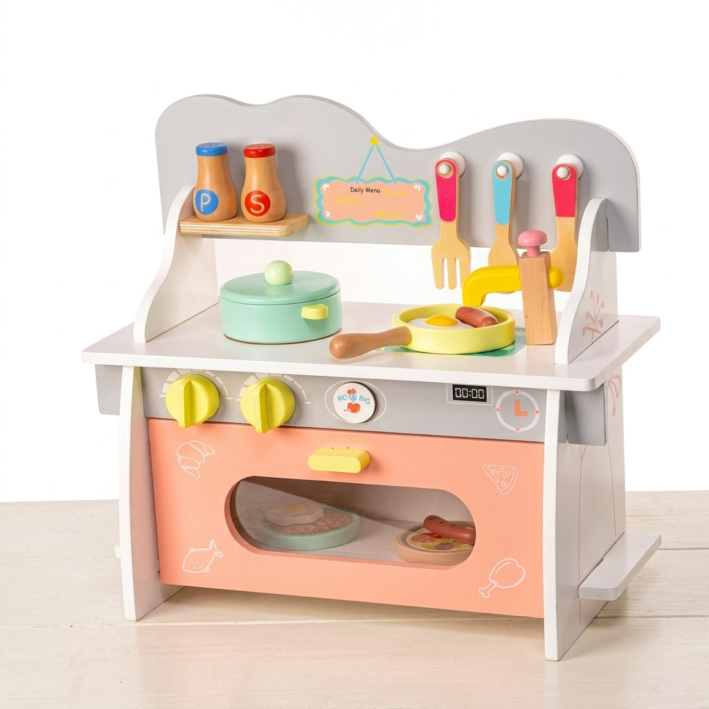 Wooden Color Kitchen Playset | Ages 3-8 | Pretend & Play