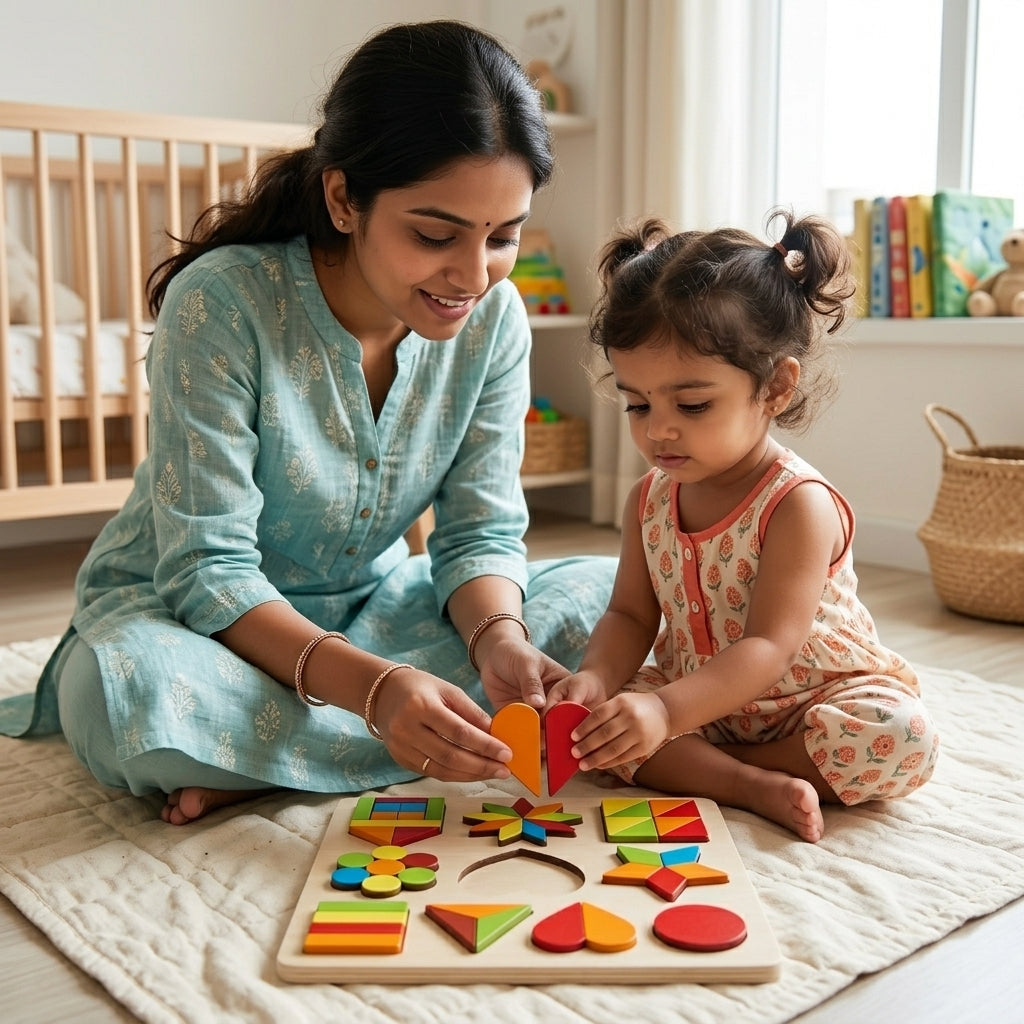 Wooden Intelligence Brain Teaser Puzzle Board | Ages 3-5 | Series 2