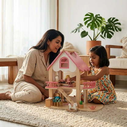 Wooden Doll House | Ages 3–7 | Pretend & Play Set