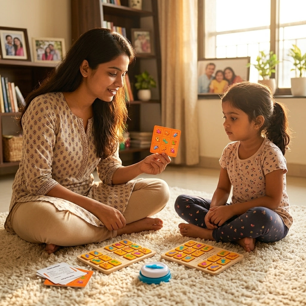 Wooden Battle Game | Ages 3–8 | Memory & Strategy Board Game