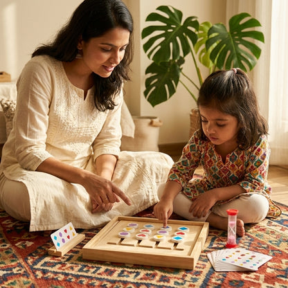Wooden Four Colour Match Game | Ages 3–6 | Logic & Colour Sorting