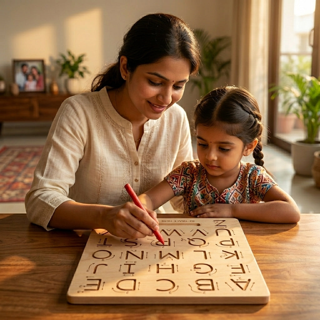 Wooden Two-in-One ABCD Tracing Board | Ages 3–5 | Pre-Writing