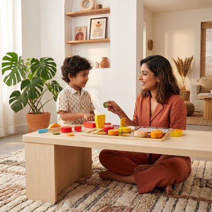 Wooden Fruit Store Cash Register Set | Ages 4-8 | Pretend & Play