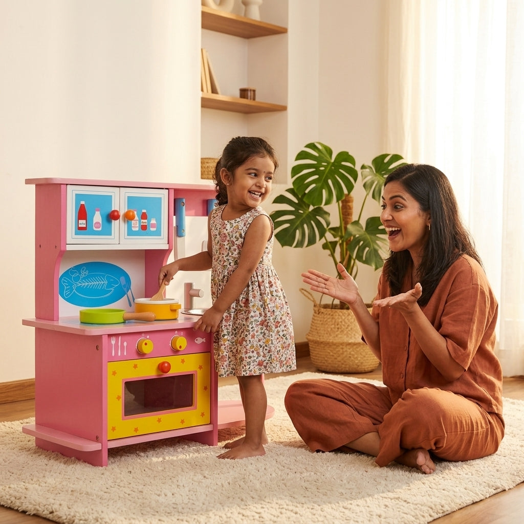 Wooden Play Kitchen Set | Ages 3–7 | Pretend & Play
