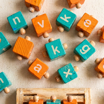 Wooden Word Memory Rack | Ages 3–8 | Phonics & Spelling Game