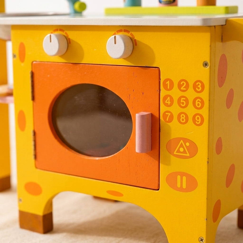 Wooden Giraffe Kitchen Playset | Ages 3-8 | Pretend & Play
