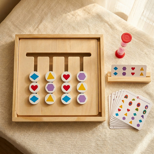 Wooden Four Colour Match Game | Ages 3–6 | Logic & Colour Sorting