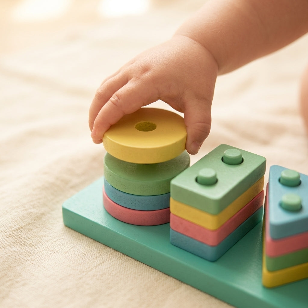 Wooden Geometric Shape Sorter | Ages 2–5 | Stacking & Sorting Toy