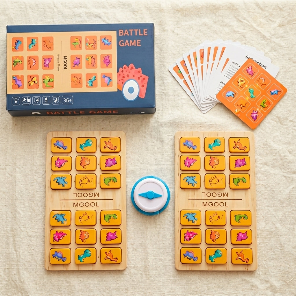 Wooden Battle Game | Ages 3–8 | Memory & Strategy Board Game