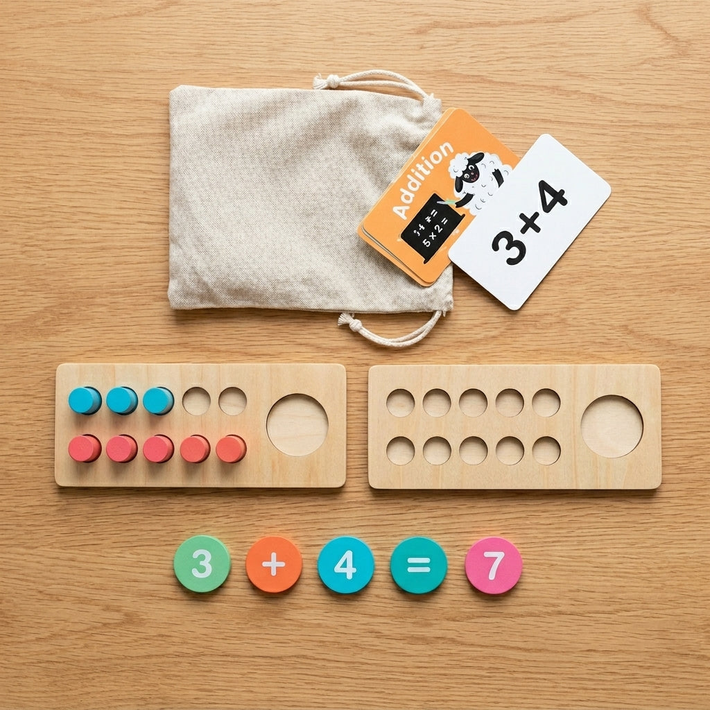 Wooden Ten Frame Math Set | Ages 6-8