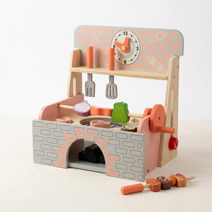 Wooden Barbecue Grill Playset | Ages 3-8 | Pretend & Play