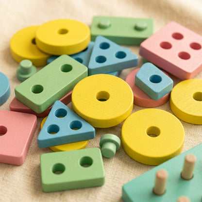 Wooden Geometric Shape Sorter | Ages 2–5 | Stacking & Sorting Toy
