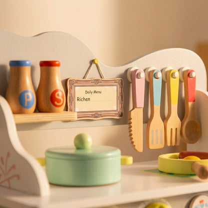 Wooden Color Kitchen Playset | Ages 3-8 | Pretend & Play