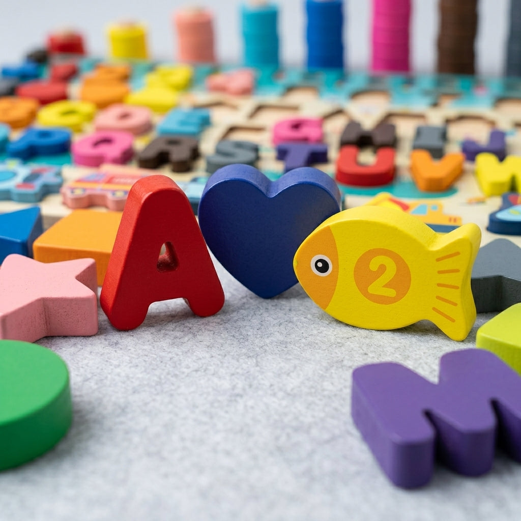 Seven in One Matching Board | Ages 2–6 | Alphabet & Pattern Recognition