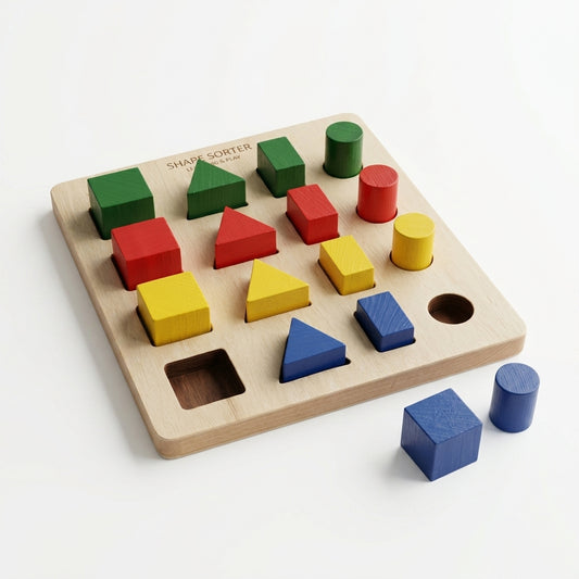 Wooden Peg Board Shape Sorter | Ages 2–5 | Shape & Colour Sorting