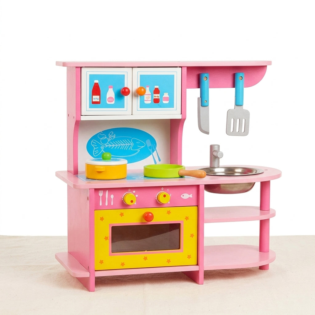 Wooden Play Kitchen Set | Ages 3–7 | Pretend & Play