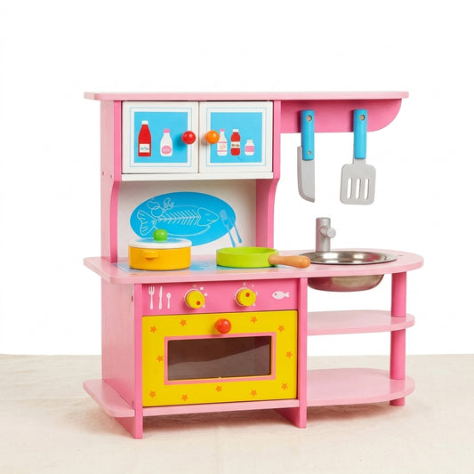 Wooden Play Kitchen Set | Ages 3–7 | Pretend & Play
