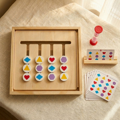 Wooden Four Colour Match Game | Ages 3–6 | Logic & Colour Sorting