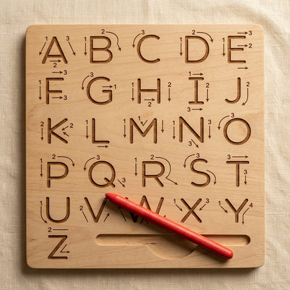 Wooden Two-in-One ABCD Tracing Board | Ages 3–5 | Pre-Writing
