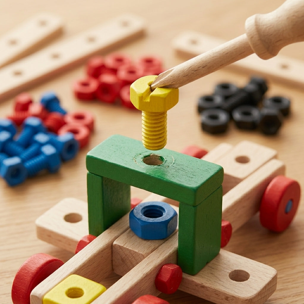 Wooden Nut & Bolt Construction Set | Ages 6-12