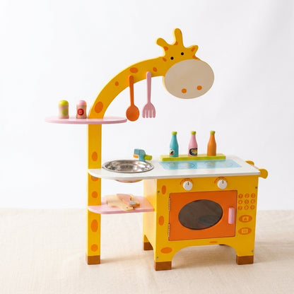 Wooden Giraffe Kitchen Playset | Ages 3-8 | Pretend & Play